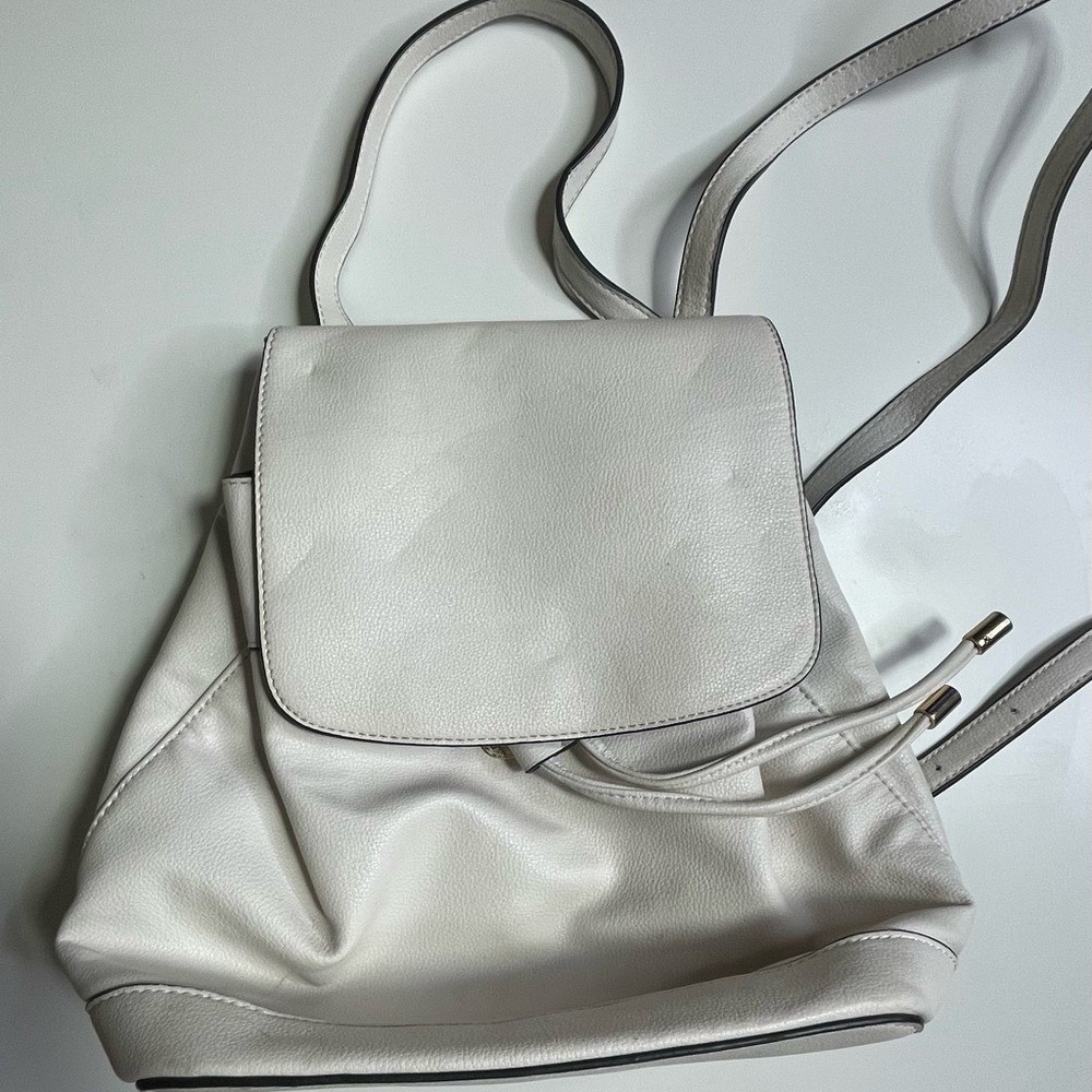 Forever 21 Cream Leather Backpack‎